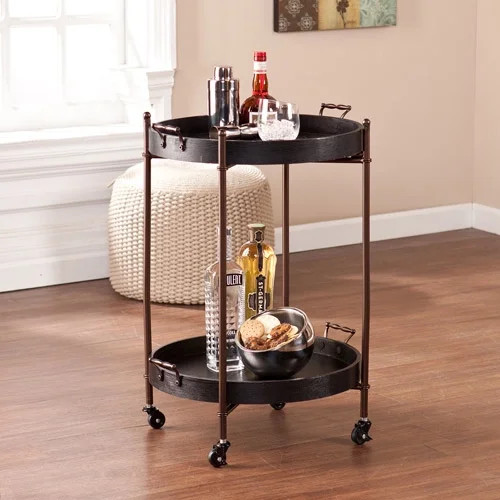 Winston 2-Tier Wine/Serving Cart, Black | Walmart (US)