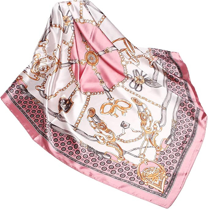 Wander Agio Silk Feeling Scarf Womens Fashion Printing Scarves Pattern Square Satin Face Headscar... | Amazon (US)