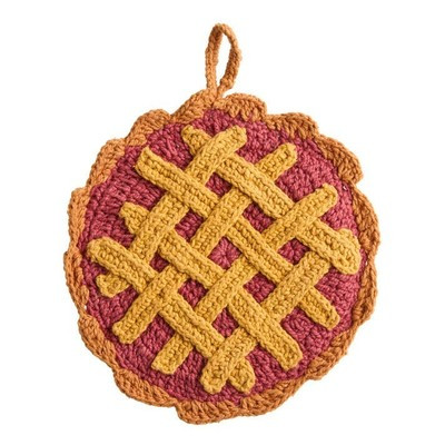 NEW! Berry Pie Crochet Potholder W/BACK HAND POCKET AND HANGING LOOP | eBay US