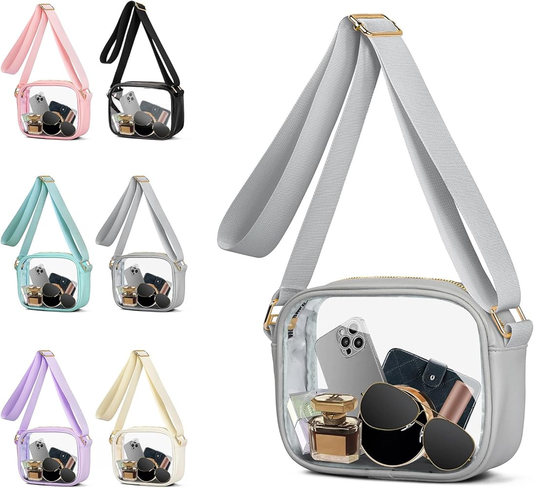 VOROLO Stadium Approved Clear Crossbody Bag,Small See Through Purse Handbag | Amazon (US)