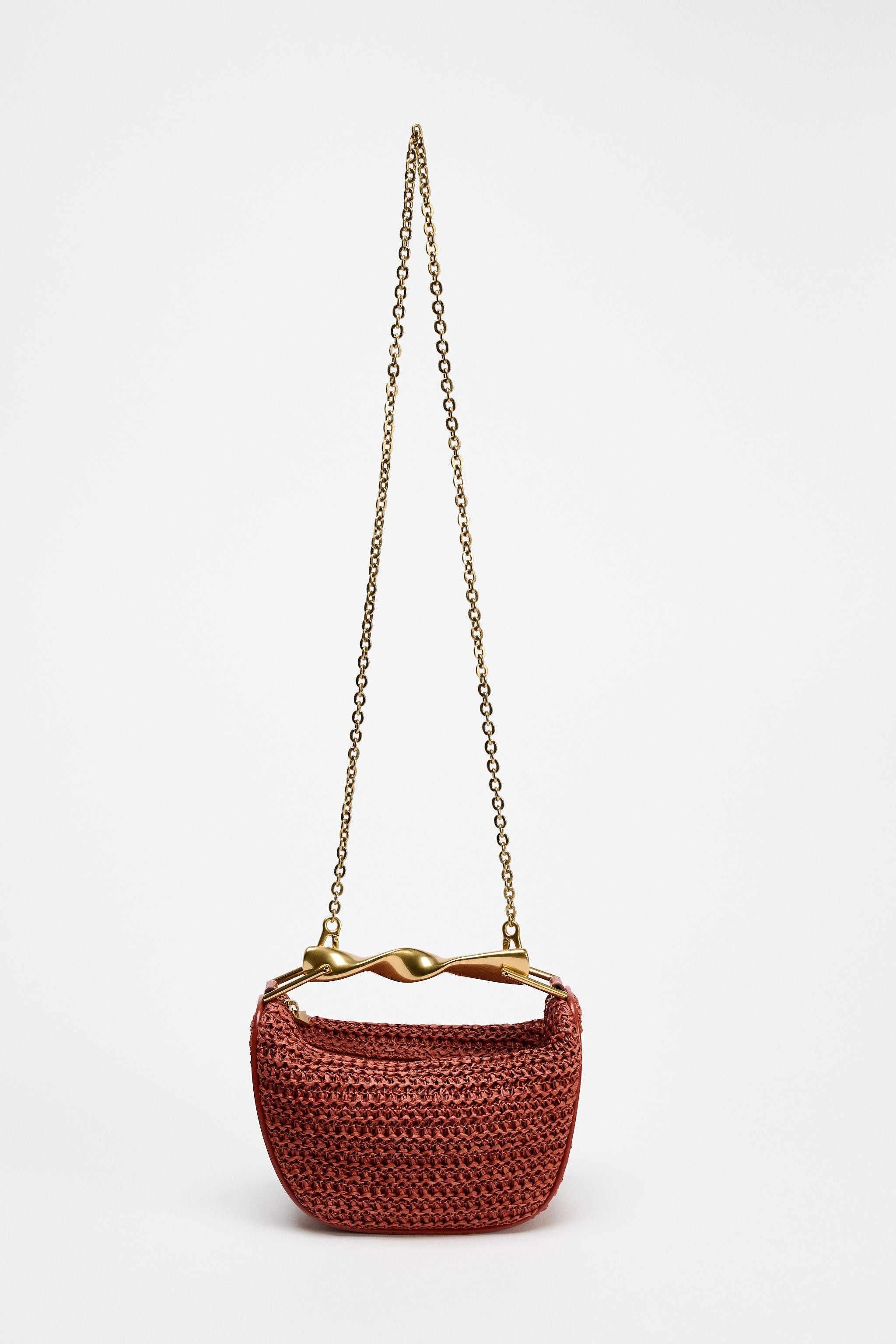 MINI BAG WITH METAL HANDLE Orange Chocolate | Zara UK