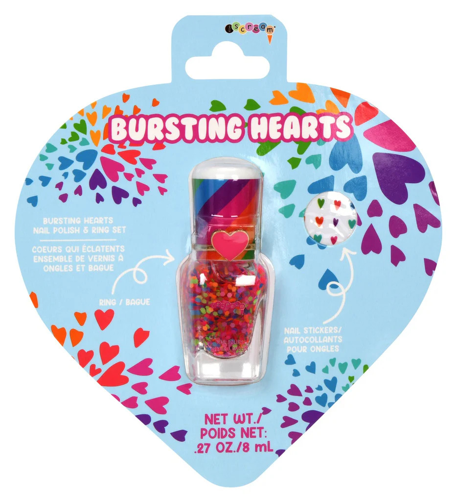 Bursting Hearts Nail Polish and Ring Set | Haute Totz