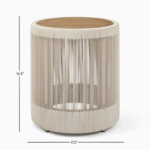 Porto Outdoor Round Side Table (17") | West Elm (US)