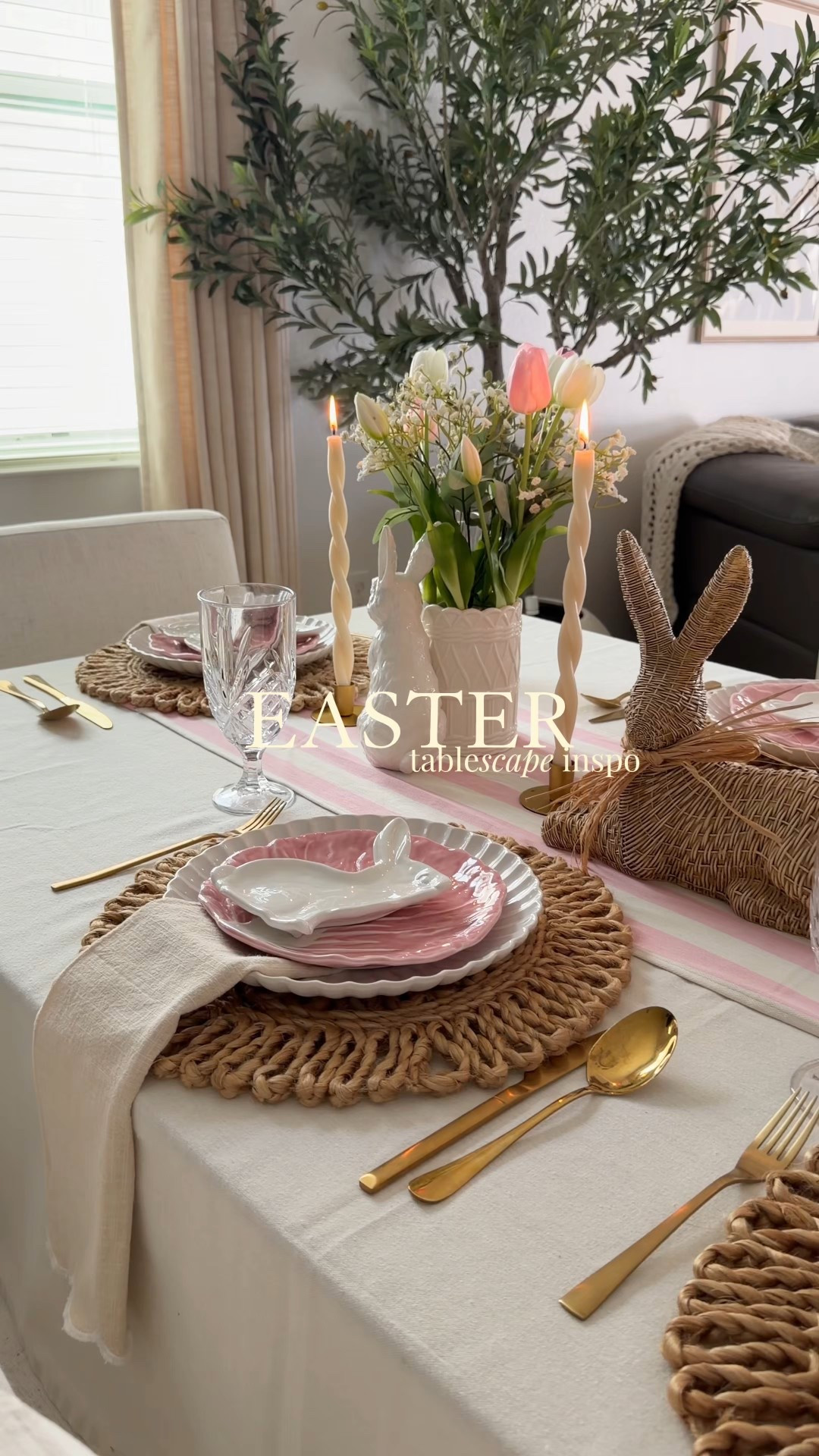 Easter Tablescape inspo 🐣🤍🌸 Perfect for Easter brunch or dinner 

#LTKHome #LTKSeasonal #LTKmomlife