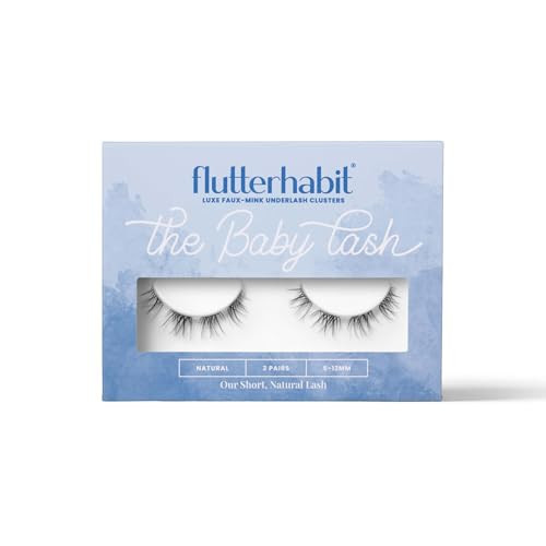 FlutterHabit The Baby Lashes, 2 Sets of Eyelashes, DIY Lash Extensions, Up to 10 Day Lash Wear, Salon Quality Cluster Eyelashes for a Natural Look, No Glue Included | Amazon (US)