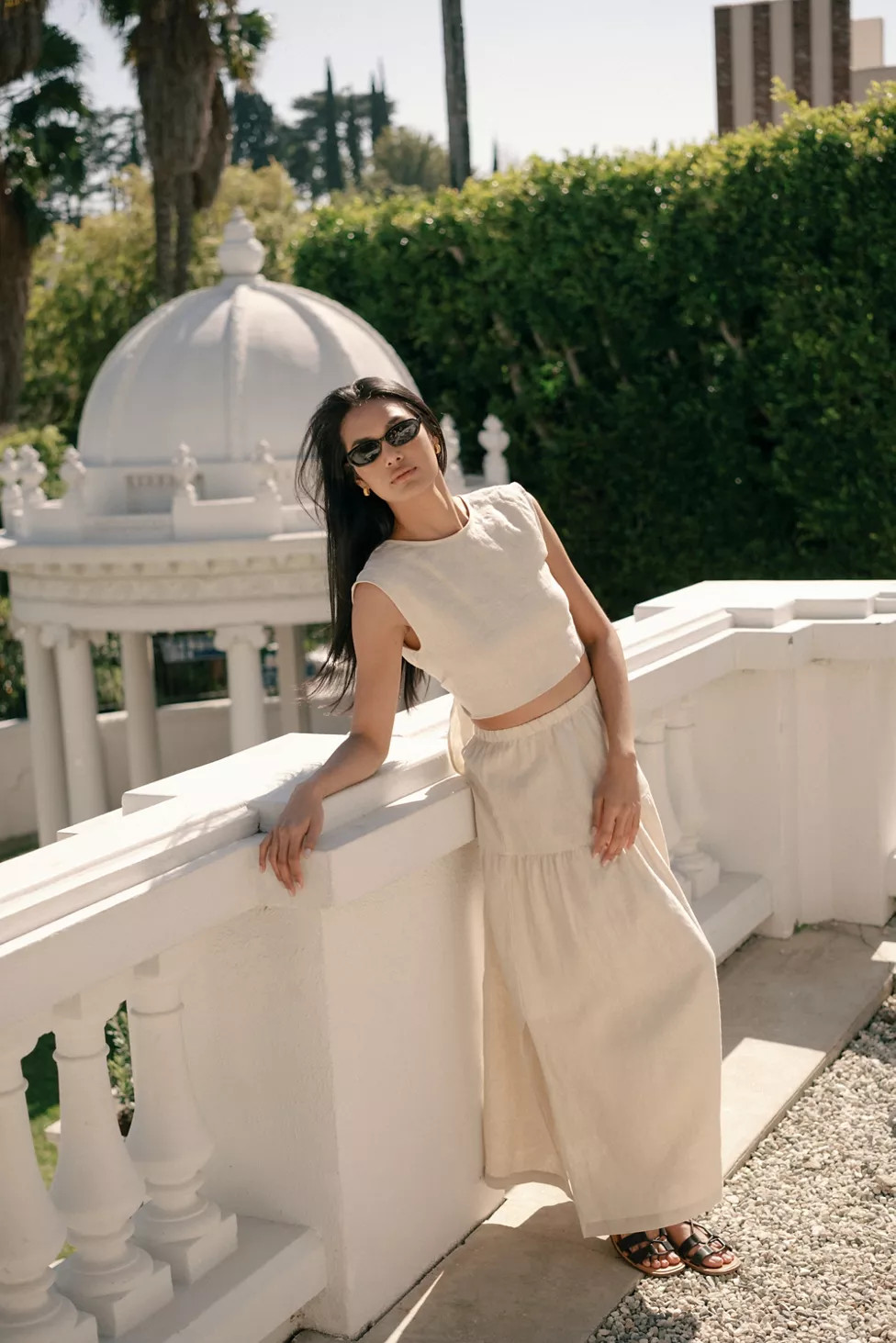 Whimsy + Row Millie Tiered Linen Maxi Skirt | Urban Outfitters (US and RoW)