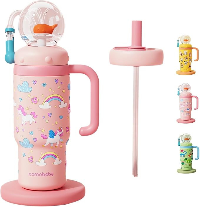 Stainless Steel Whale Fountain Tumbler with Handle, Drinking Cup with Whale Squirt, 24oz Whale Wa... | Amazon (US)