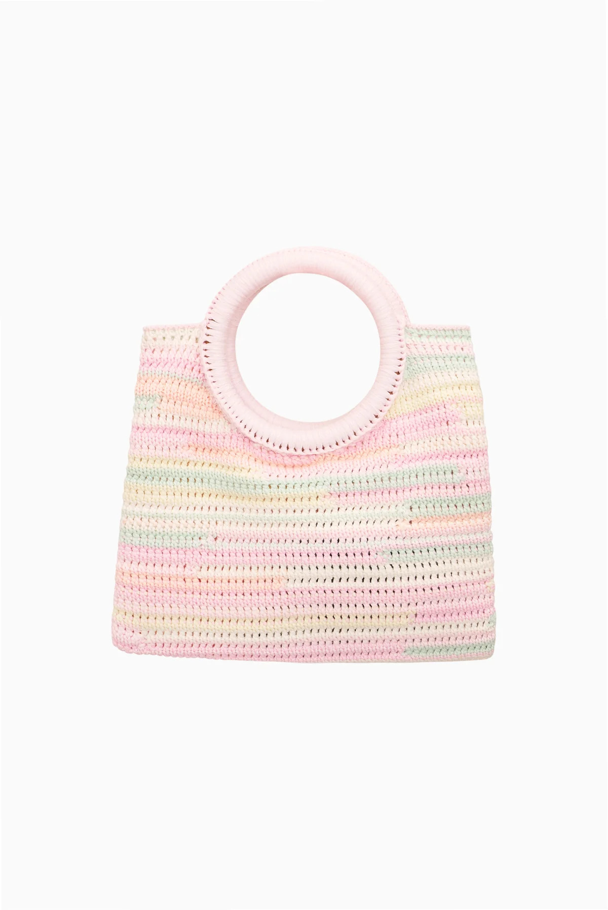 Velle Striped Crochet Pouch | LoveShackFancy