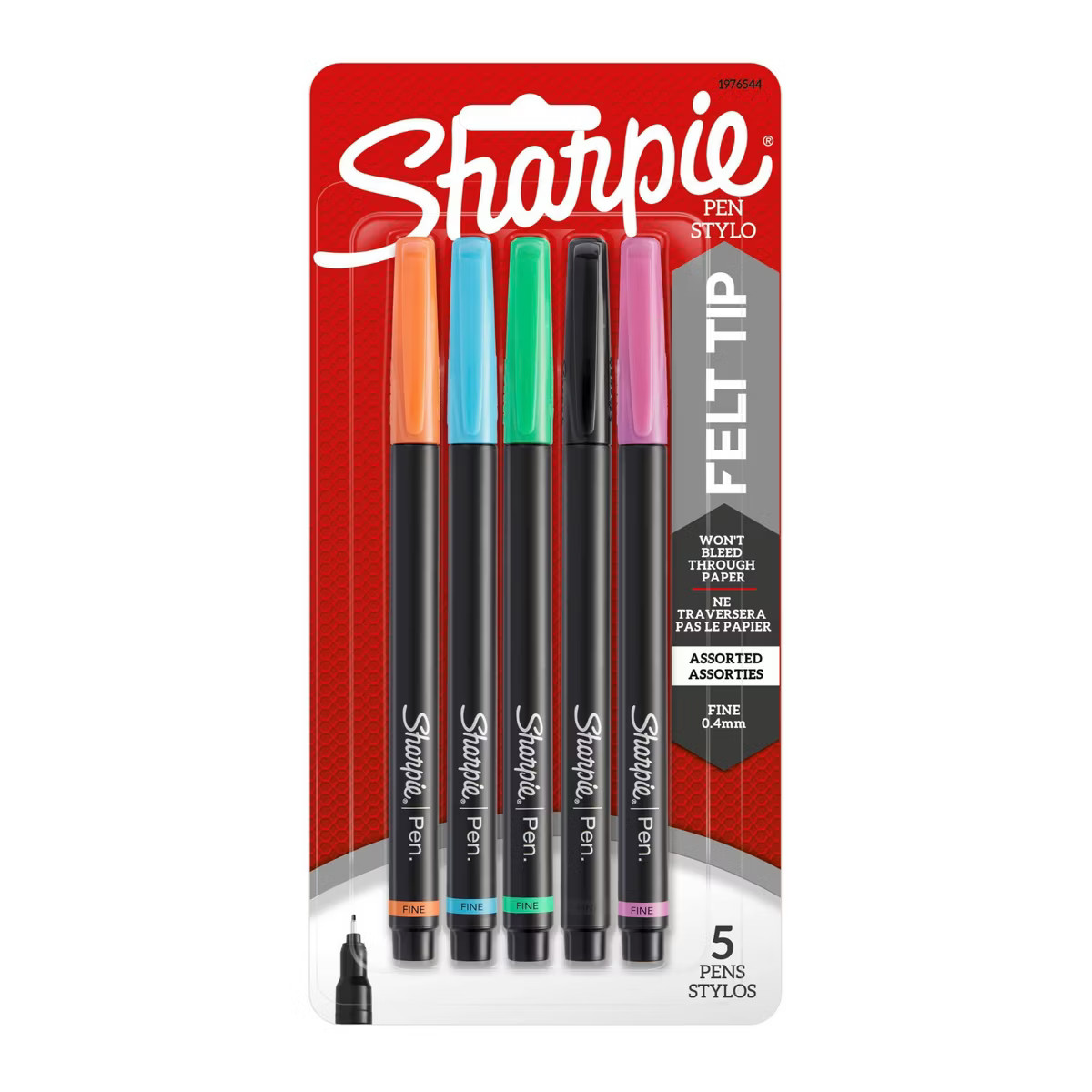 Sharpie 5pk Felt Marker Pens 0.4mm Fine Tip Multicolored | Target