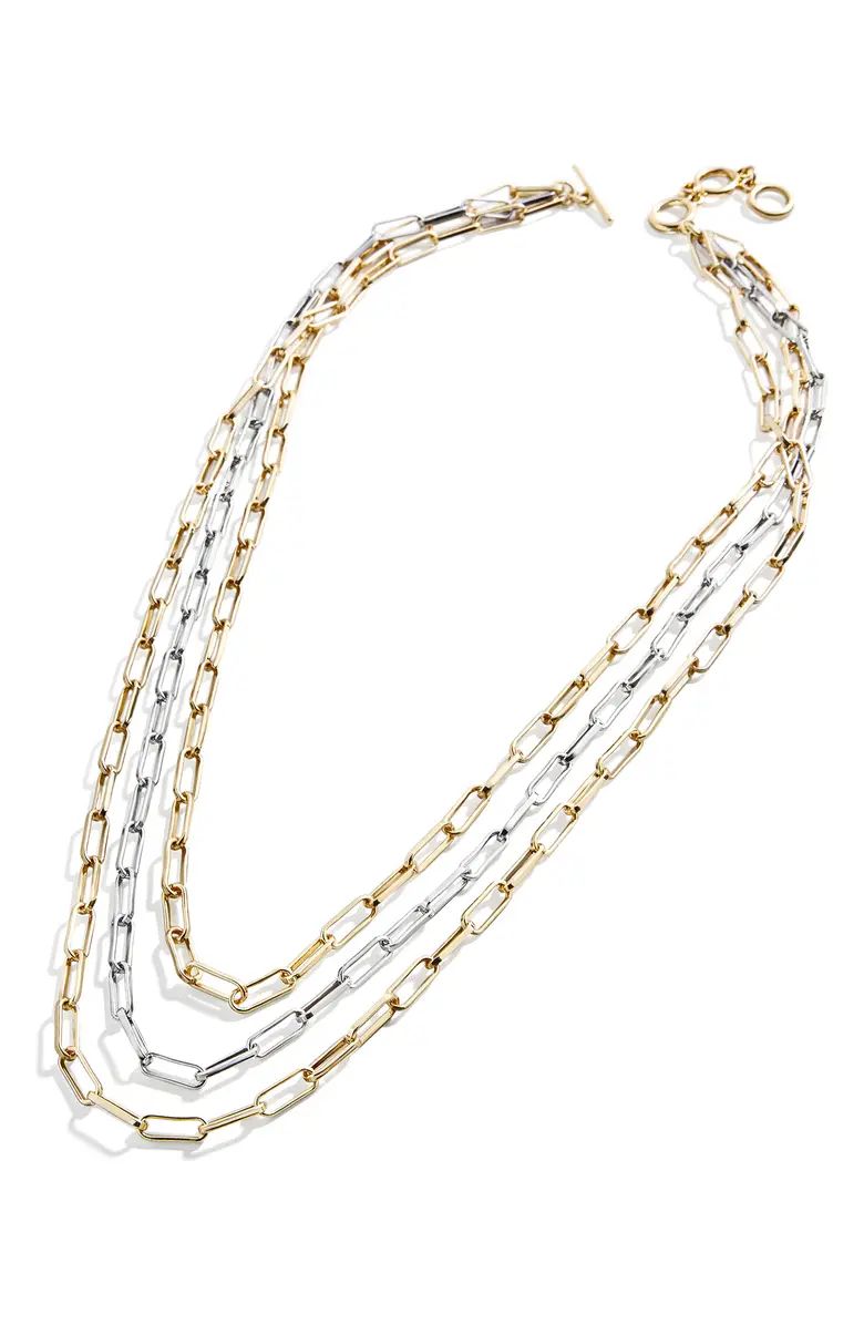 Parker Multistrand Paperclip Link Necklace | Nordstrom