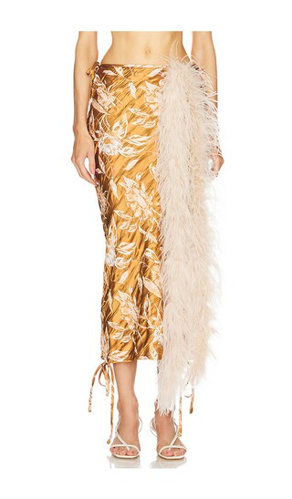 Midi Skirt in Burnt Orange | Revolve Clothing (Global)