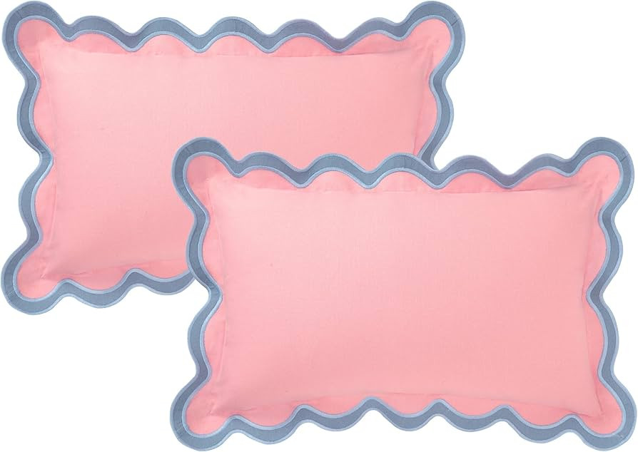 Folkulture Throw Pillow Covers 12x20 Lumbar Couch Pillows for Living Room, 100% Cotton Set of 2 C... | Amazon (US)