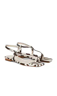 Schutz Lisa Wild Sandal in Off Brown & Off White from Revolve.com | Revolve Clothing (Global)