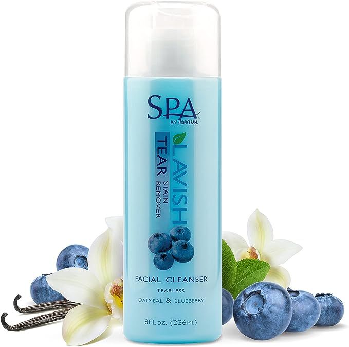 TropiClean SPA Shampoo Tear Stain Remover for Dogs | Oatmeal & Blueberry Scented Facial Cleanser ... | Amazon (US)