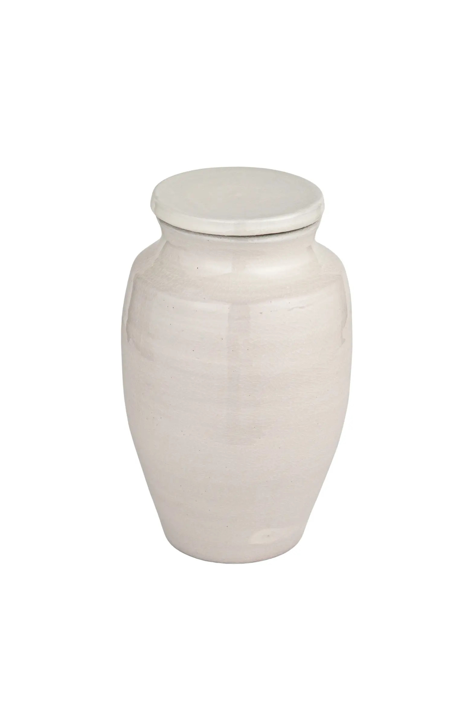 Storied Home Medium Round Terracotta Cachepot with Cover Lid, White | Nordstrom | Nordstrom