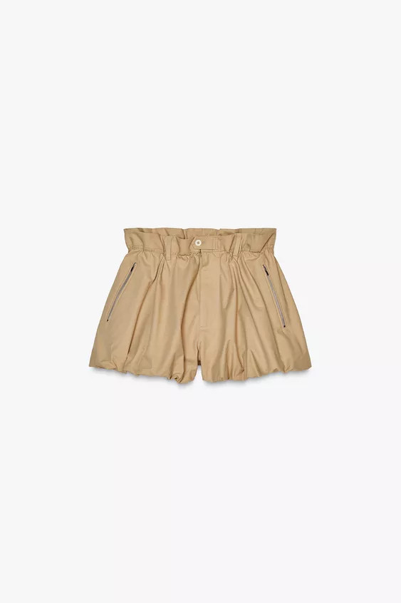 ZARA WOMAN COLLECTIONMid-rise shorts made of a cotton blend yarn with 17% linen. Front pockets. B... | Zara US