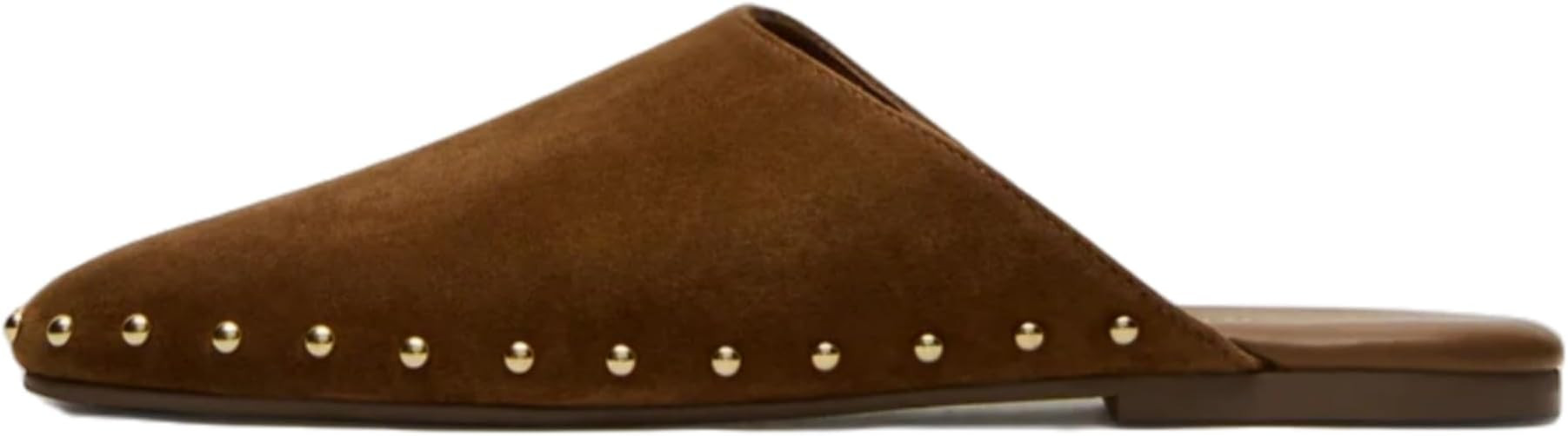 Comfortable Mules for Women Studded Round Toe Low Heel Flats Mules Backless Slip on Clogs Slipper... | Amazon (US)