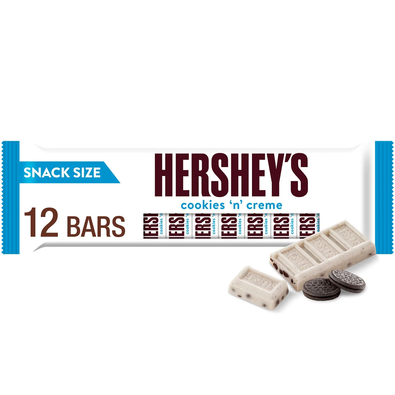 Hershey's Cookies 'n' Creme Snack Size Candy, Bars 0.45 oz, 12 Count | Walmart (US)