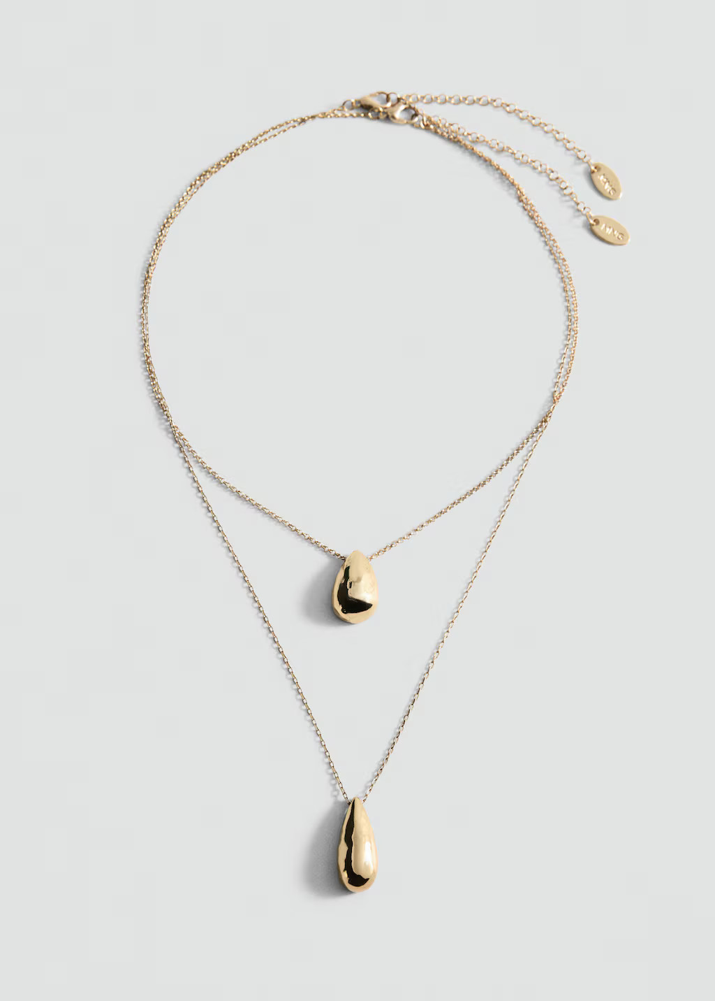 Double-drop pendant necklace - Women | MANGO USA | Mango (US/MX/AU)