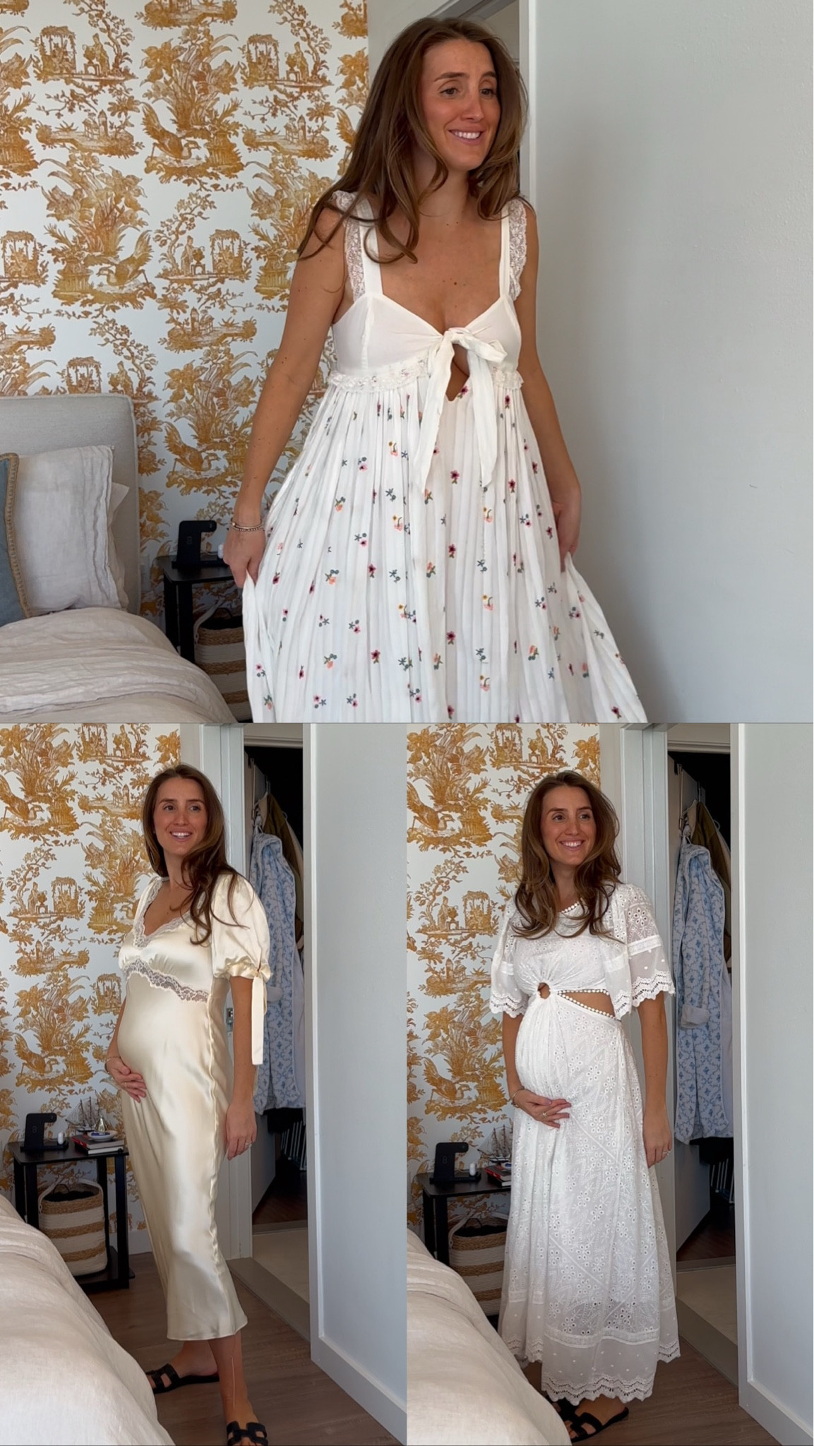 I sized up 1 size in all of these EXCEPT the free people dress (I sized down so the top fit better with no bra).

Brands: Petal & Pup, Reformation, Free People, Nordstromm

#LTKBaby #LTKSeasonal #LTKBump