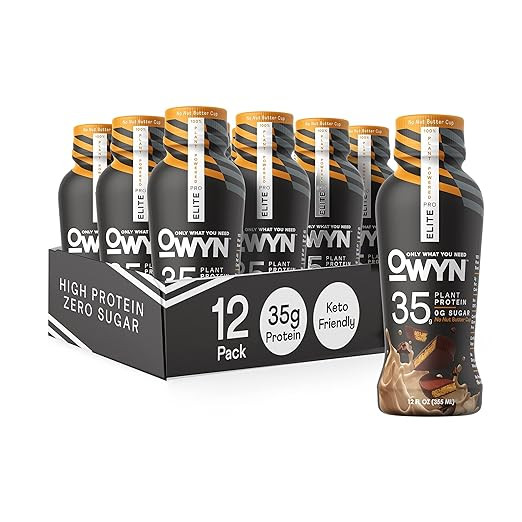 Owyn Pro Elite Vegan Plant-Based High Protein Shake, 35g Protein, Omega-3, Prebiotics, Superfoods... | Amazon (US)
