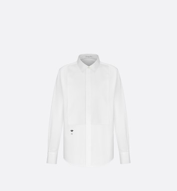 Blouse with Plastron White Cotton Poplin | DIOR | Dior Beauty (US)