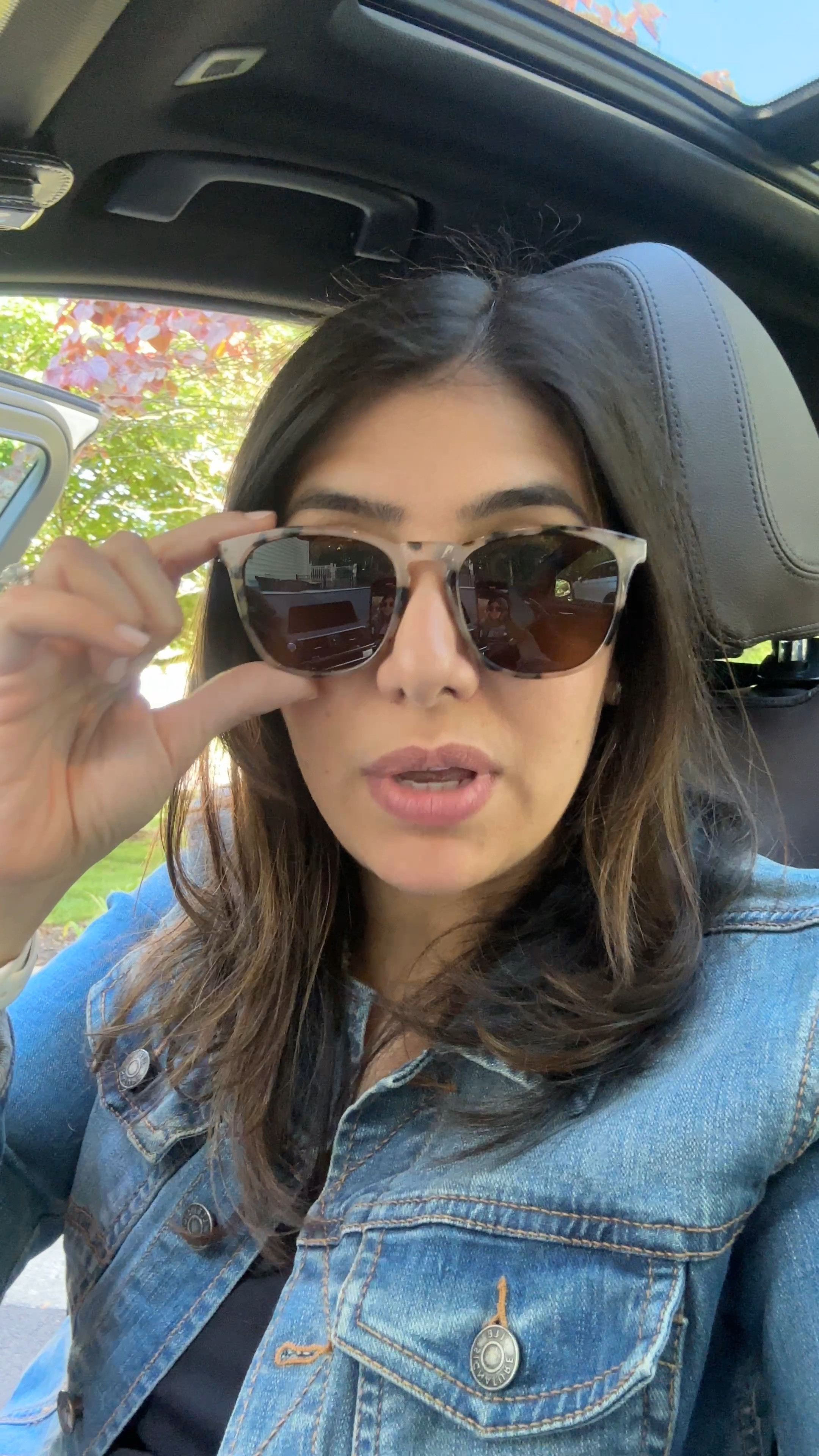 Car talk favorites!!  J.Crew Factory Sunnies (on sale), Simple Modern Cup (better than Stanley IMO) and this amazing Anthropologie Halson bag 😍😍😍😍