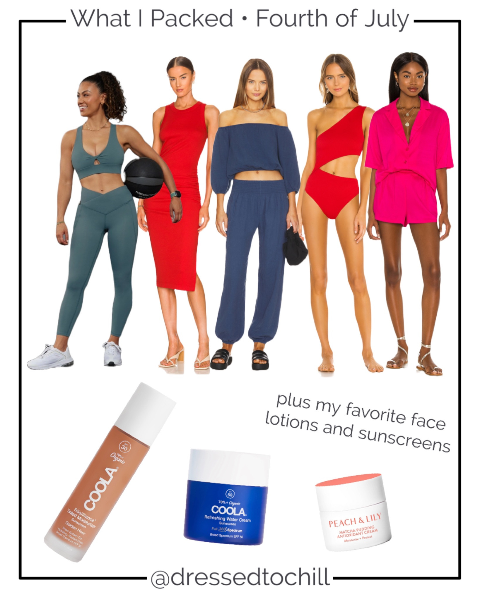 I know I’m a little late but these are great pieces before, during, and after 4th of July weekend! Here are some quick packing tips though:

• First, I find lotions/sunscreens etc. in a container are far less likely to spill than a tube, but I put them in a plastic travel bag anyway!

• Second, ALWAYS pack your shoes in a dust bag/shoe bag! Your shoes are so dirty, don’t let that touch your clothes or the inside or your travel bag!

#LTKtravel #LTKstyletip #LTKSeasonal