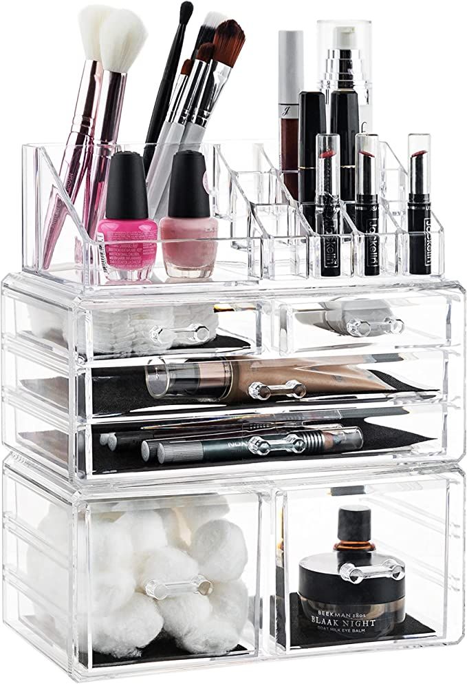 Clear Cosmetic Storage Organizer - Easily Organize Your Cosmetics, Jewelry and Hair Accessories. ... | Amazon (US)