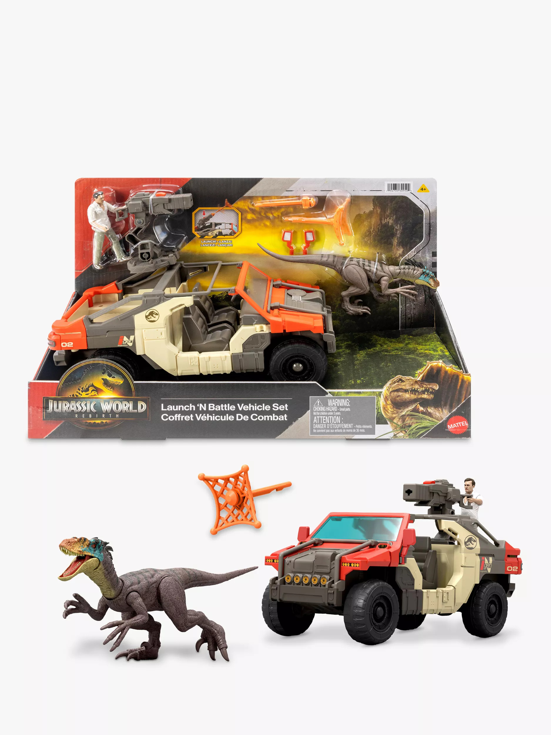 Jurassic Park Jurassic World Rebirth Launch 'N Battle Vehicle | John Lewis (UK)