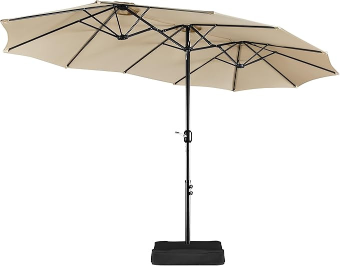 Yaheetech 13 ft Triple-size Patio Umbrella w/Base Included - Market Extra-Large Double Sided Umbr... | Amazon (US)