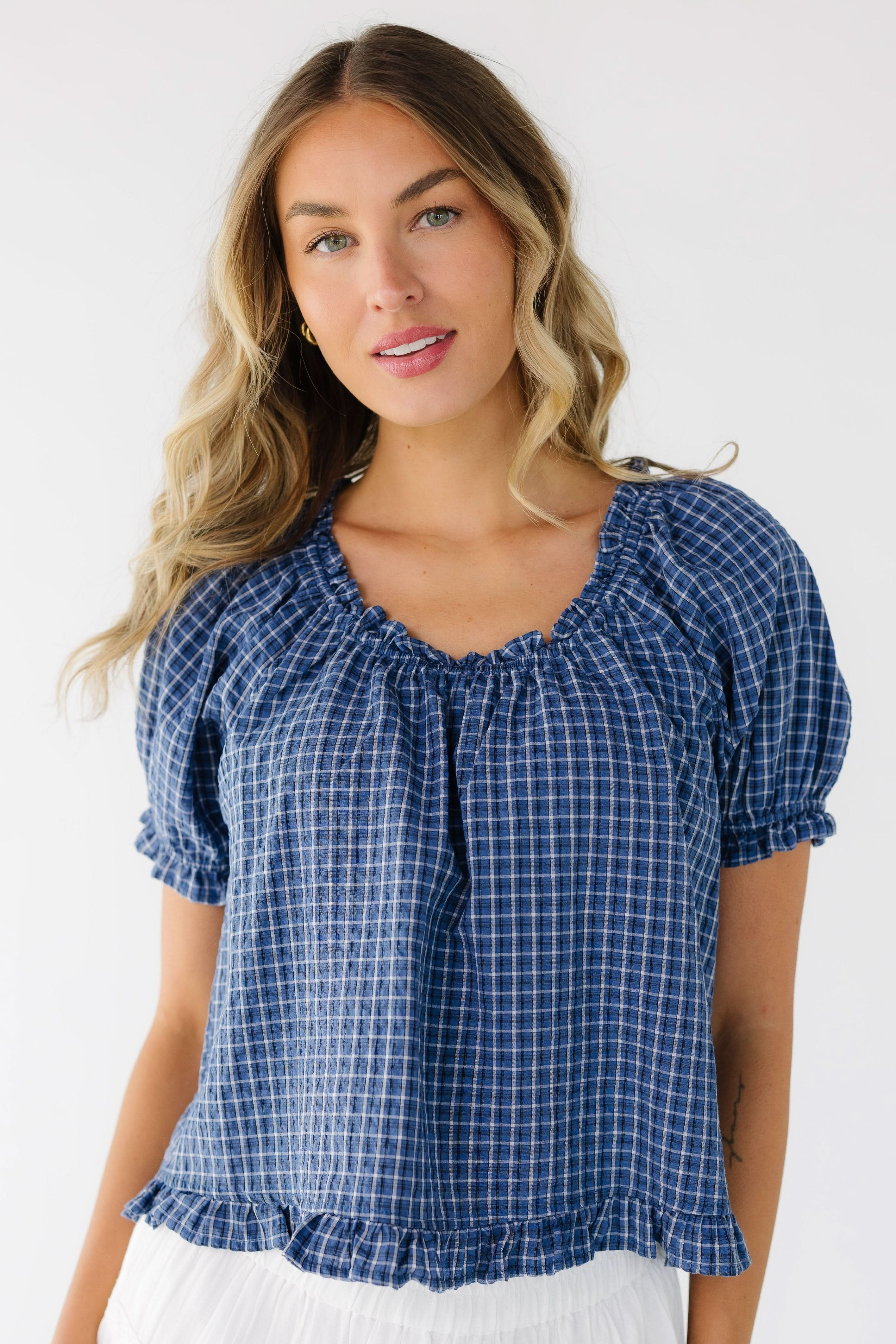 Modest Francine Checkered Top | Called To Surf