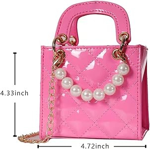Shiny Patent Little Girls Crossbody Purses Toddler Top Handle Handbag Mini Sequins Tassel Messeng... | Amazon (US)