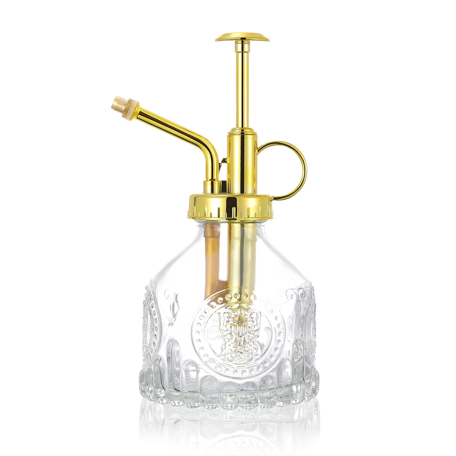 Glass Plant Mister Spray Bottle, Vintage Succulent Water Sprayer with Golden Top Pump, Small Spra... | Amazon (US)