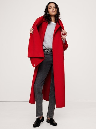 Oversized Double-Faced Cape Coat | Banana Republic (US)