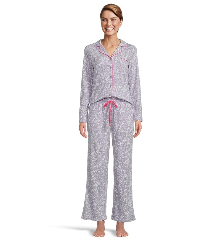 Petite Novelty Print Long Sleeve Girlfriend Pajama Set | Zappos