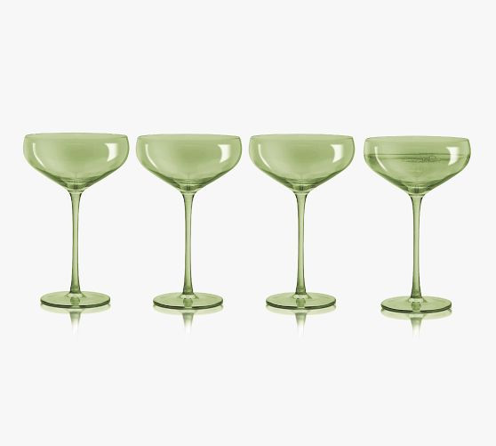 Flora Champagne Glasses, Set of 4 | Pottery Barn (US)
