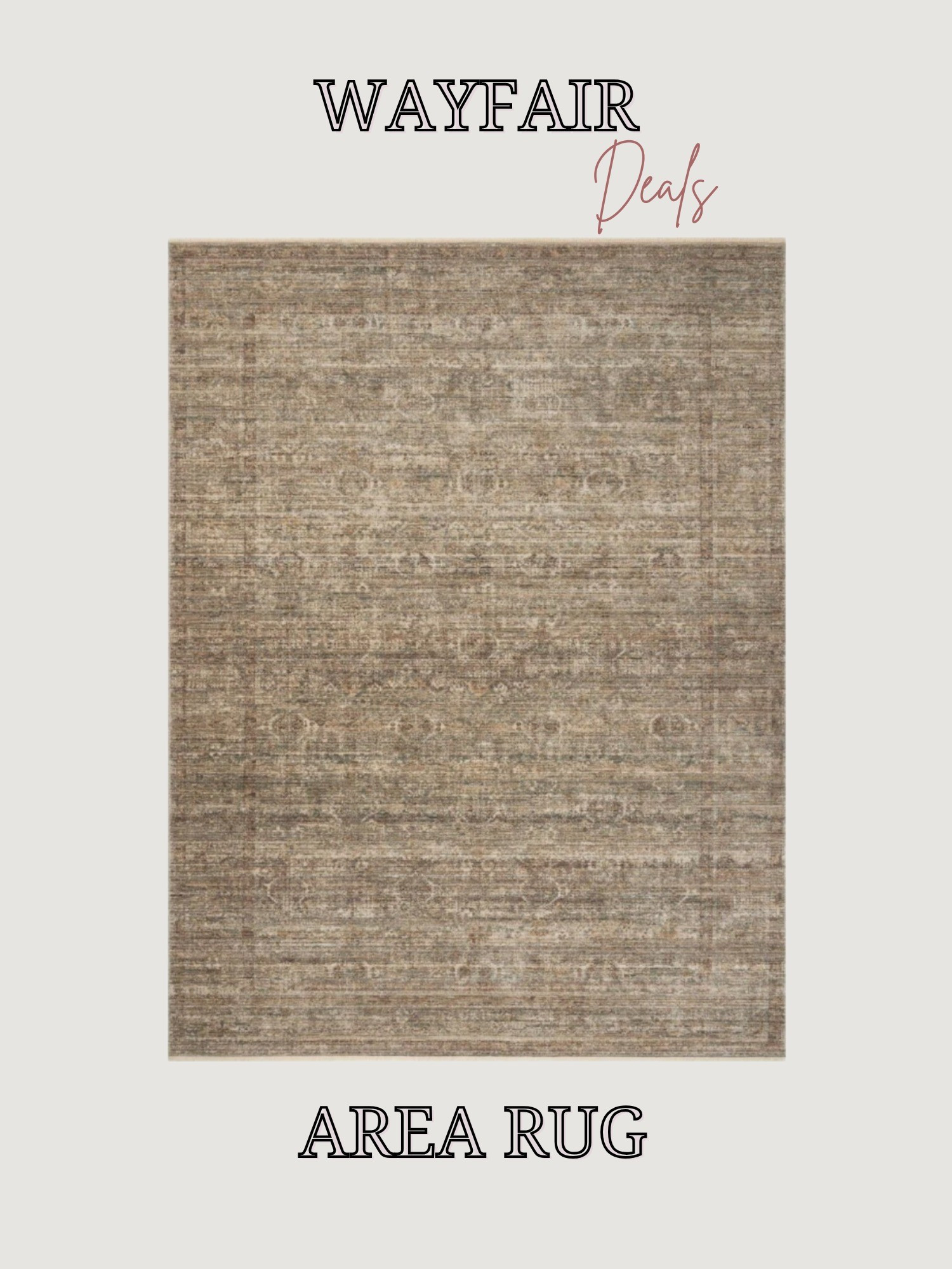 Favorite Loloi area rug on sale / Wayfair / vintage look with easy to care for low, textured pile / neutral home decor / living room / entryway / bedroom

#LTKWatchNow #LTKHome #LTKSaleAlert