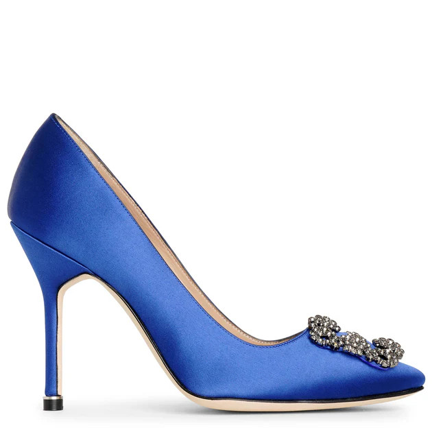 Hangisi 105 Royal blue satin pumps | Shop Savannahs (US)
