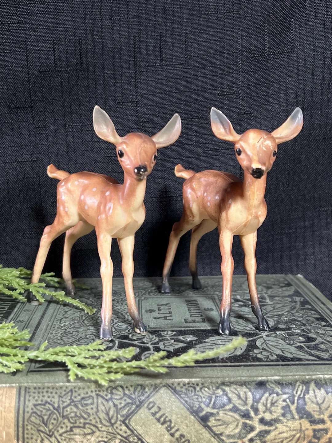 Vintage Plastic Fawn Spotted Deer Christmas Winter Decor - Etsy | Etsy (US)