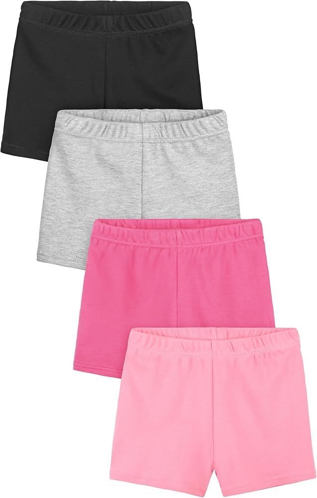 Resinta 4 Pack Baby and Toddler Girls' Cotton Bike Shorts Solid Cotton Bike Shorts Soft Pull-On S... | Amazon (US)