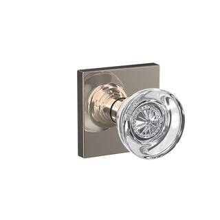 Schlage Custom Hobson Polished Nickel Collins Trim Combined Interior Glass Door Knob FC21 HOB 618... | The Home Depot