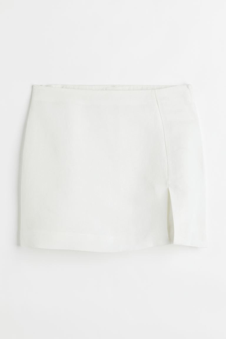 Short linen-blend skirt | H&M (UK, MY, IN, SG, PH, TW, HK)
