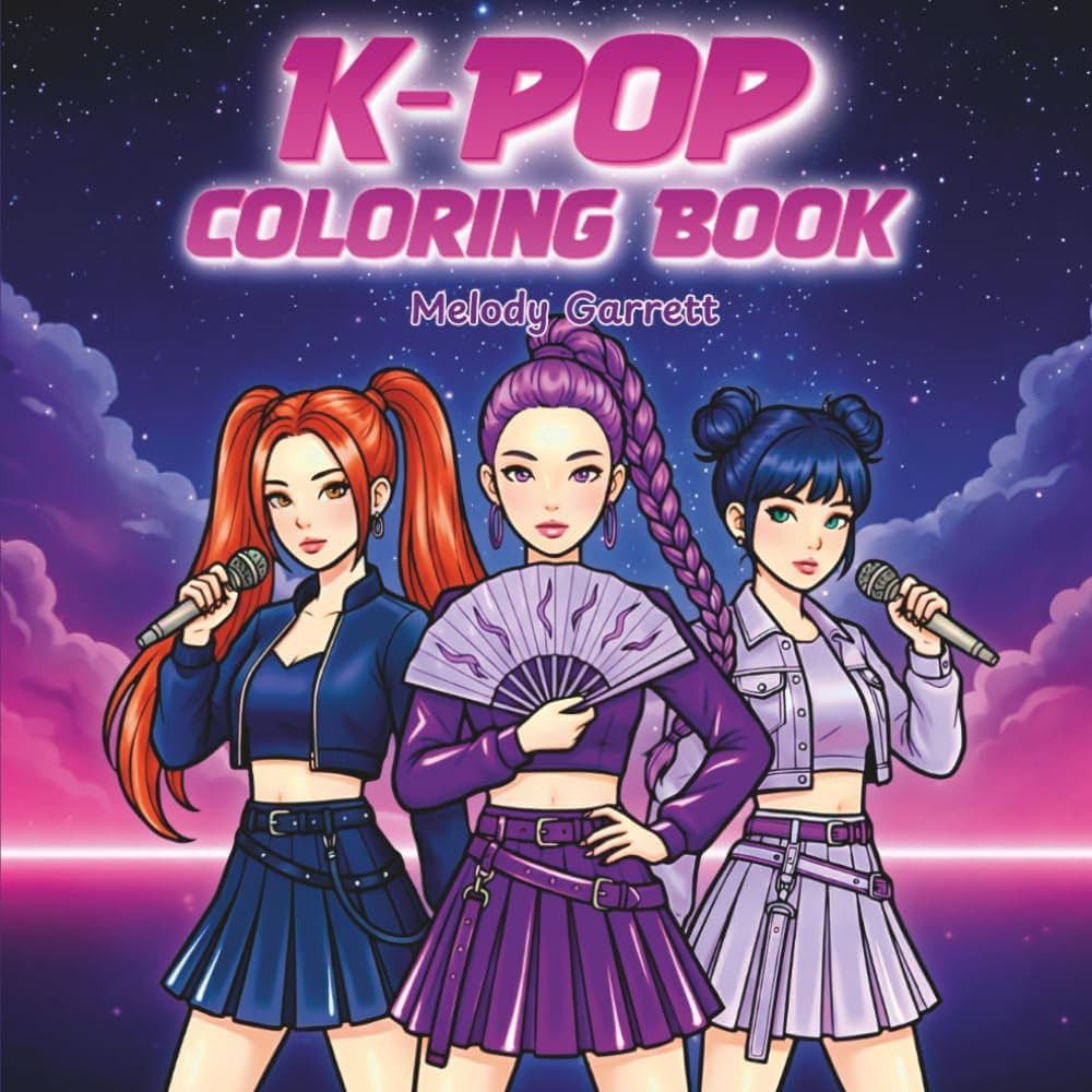 K-Pop Coloring Book: Korean Girls & Boys Band Coloring Pages | Kpop Idol Fashion Dance and Action... | Amazon (US)