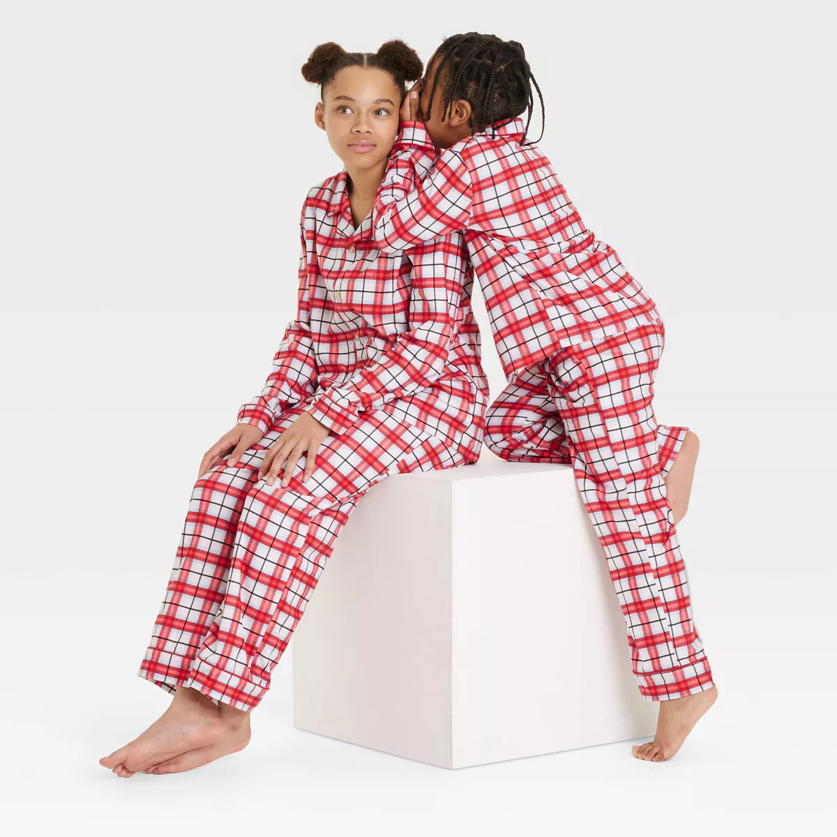 Kids' Plaid Holiday Matching Family Pajama Set - Wondershop™ White | Target