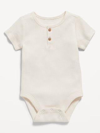 Unisex Thermal-Knit Henley Bodysuit for Baby | Old Navy (US)