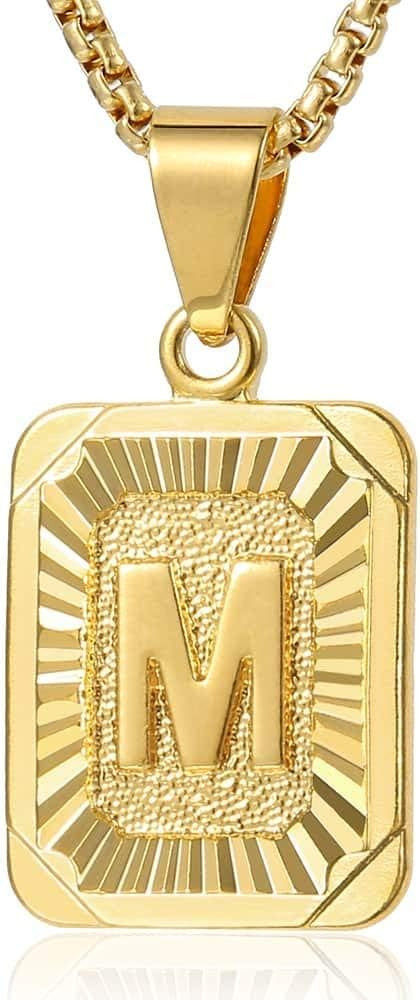 Trendsmax Gold Plated Initial Letter Pendants for Men Women Alphabet Couple Jewelry Stainless Ste... | Amazon (US)