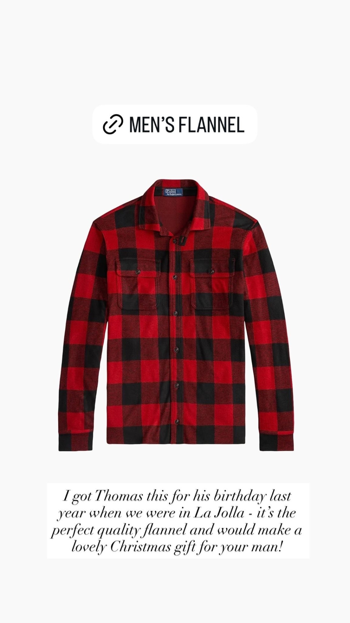 Gift for him, flannel plaid shirt. 

#LTKMens #LTKGiftGuide #LTKHoliday