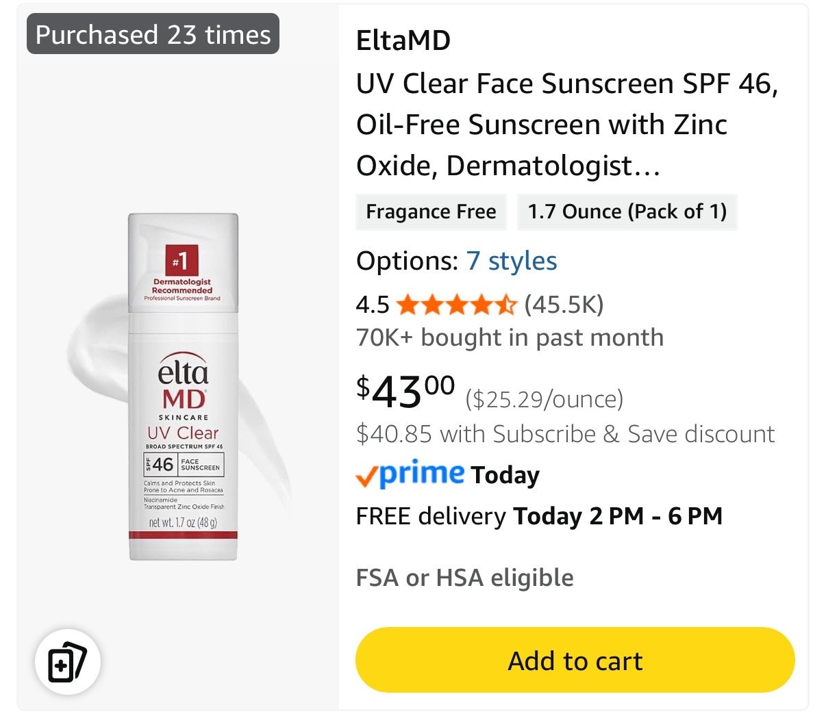 The best face sunscreen. My tried and true.