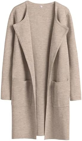 ANRABESS Womens Cardigan Sweater Open Front Knit Long Coatigan Dressy Casual Jacket Coat 2025 Fal... | Amazon (US)